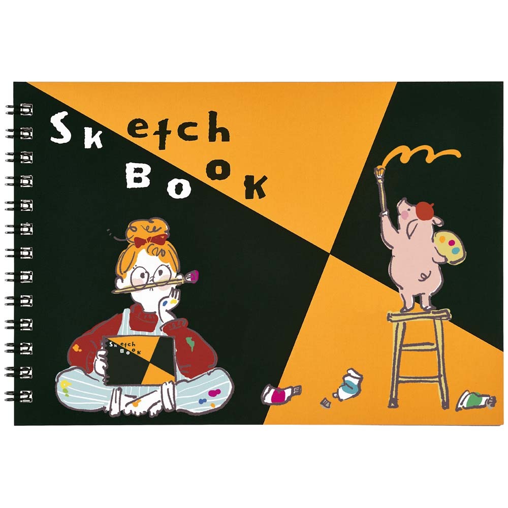 女孩與豬 Nori Cori限定 Sketch Book B6素描本｜日本 Maruman