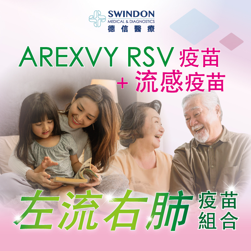 【左流右肺】AREXVY RSV 疫苗 +《Abbott》流感疫苗（注射式）