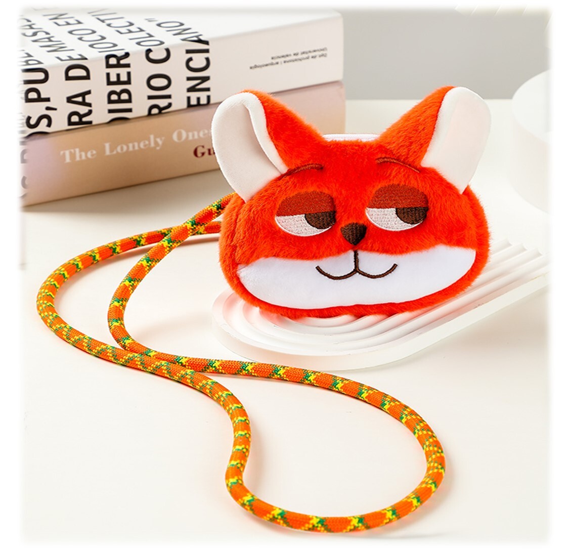 迪士尼優獸大都會毛絨公仔手機掛繩零錢包|阿力