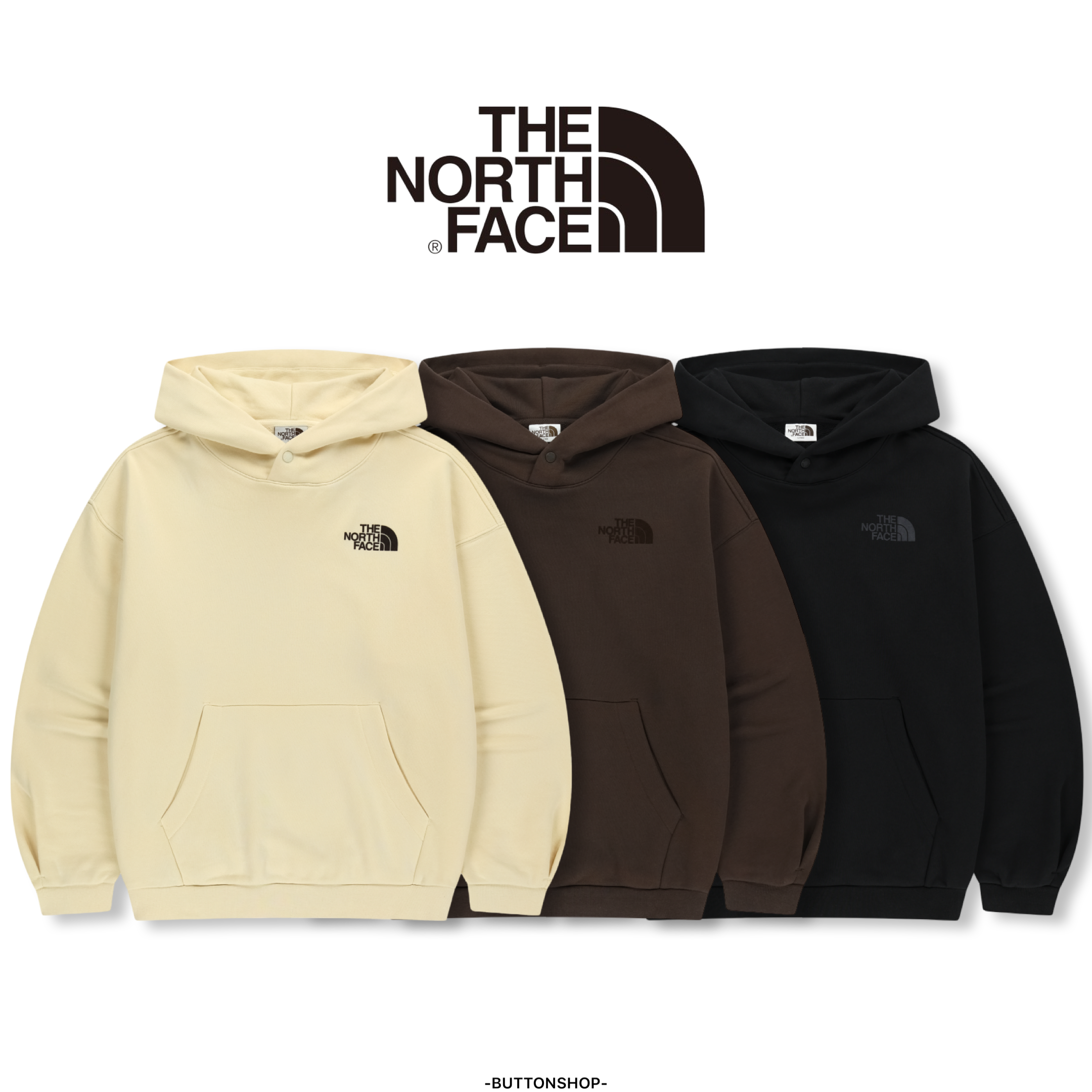 【代購】The North Face LOGO HOOD PULLOVER 北臉 基本款 刺繡logo 帽tee NM5PR52