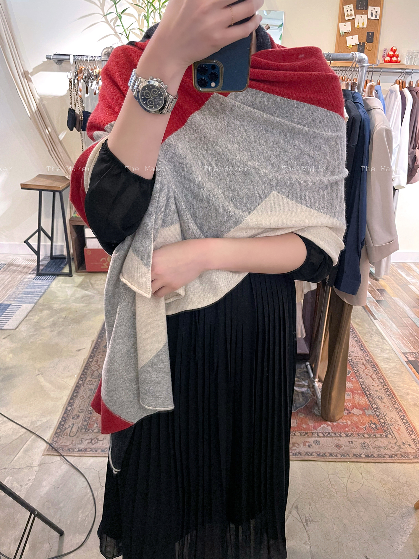 🩵 高質羊毛無縫針織披肩 🩵