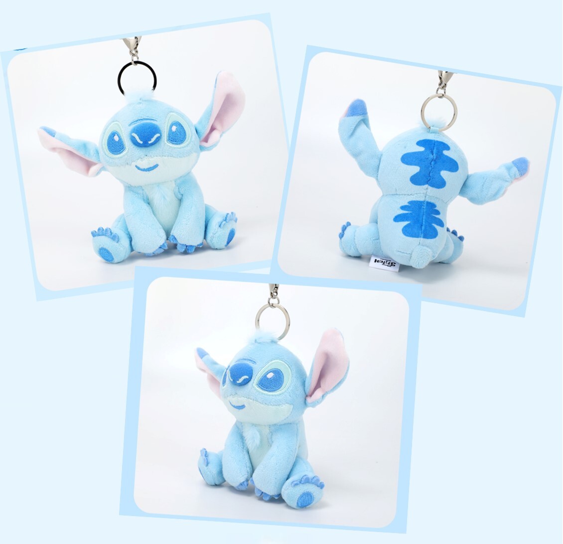 迪士尼史迪仔 毛絨公仔 鎖匙扣飾物(坐下)