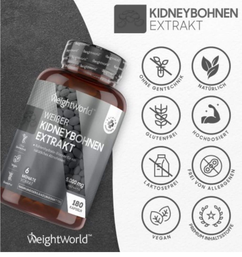 德國 WeightWorld 白腎豆萃取膠囊 180顆
