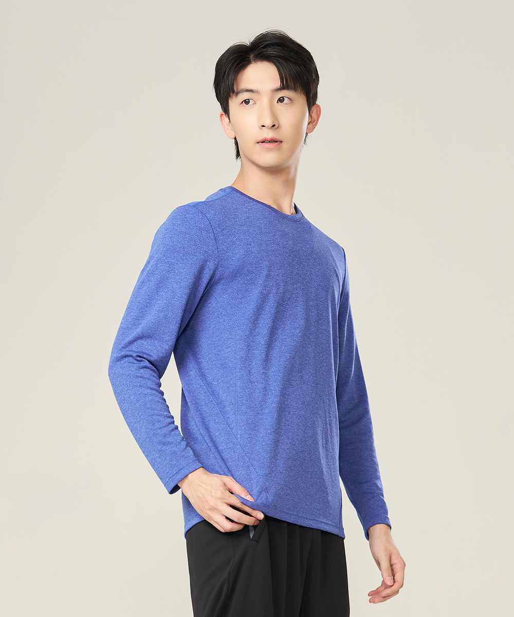 YA系列-排汗密碼 男快乾調溫剪接長袖衫 UE117424