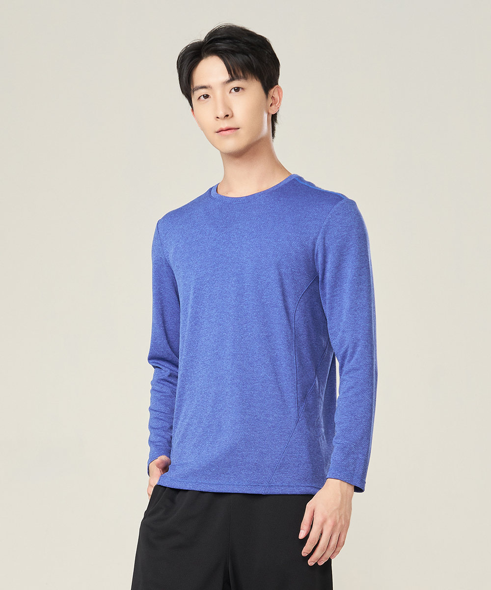 YA系列-排汗密碼 男快乾調溫剪接長袖衫 UE117424