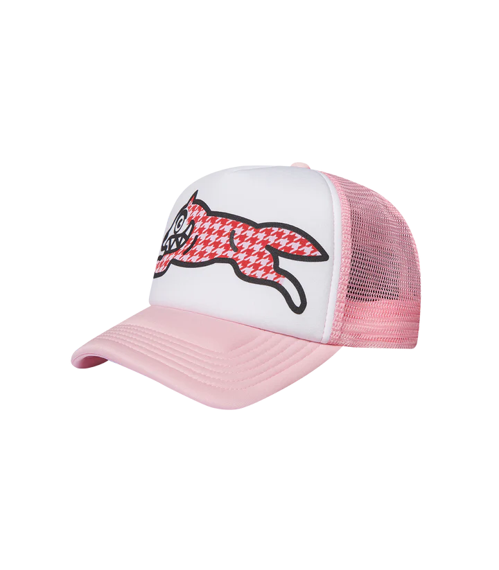 HOUNDSTOOTH RUNNING DOG TRUCKER CAP (WOMENS)