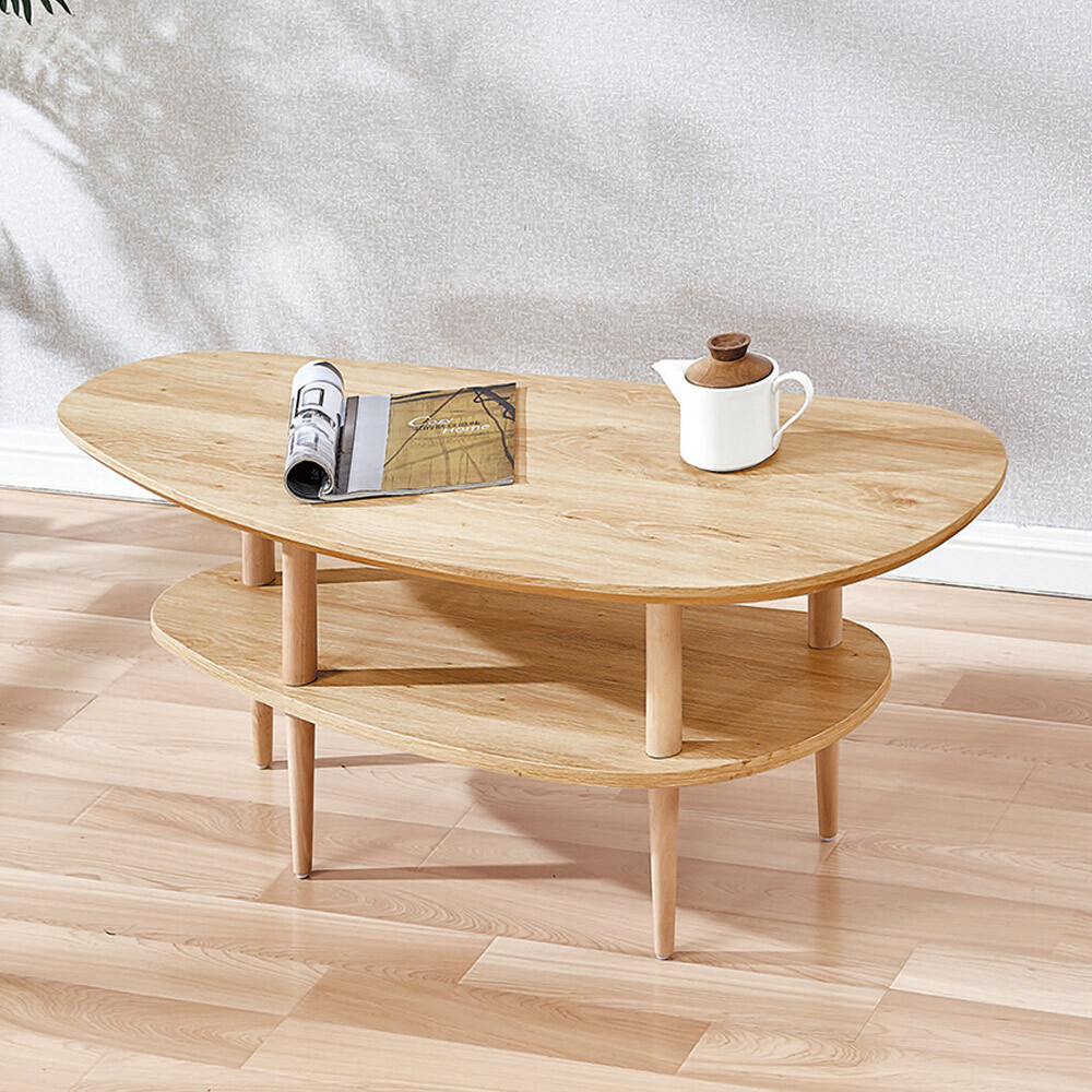 赫恩4尺造型雙層大茶几