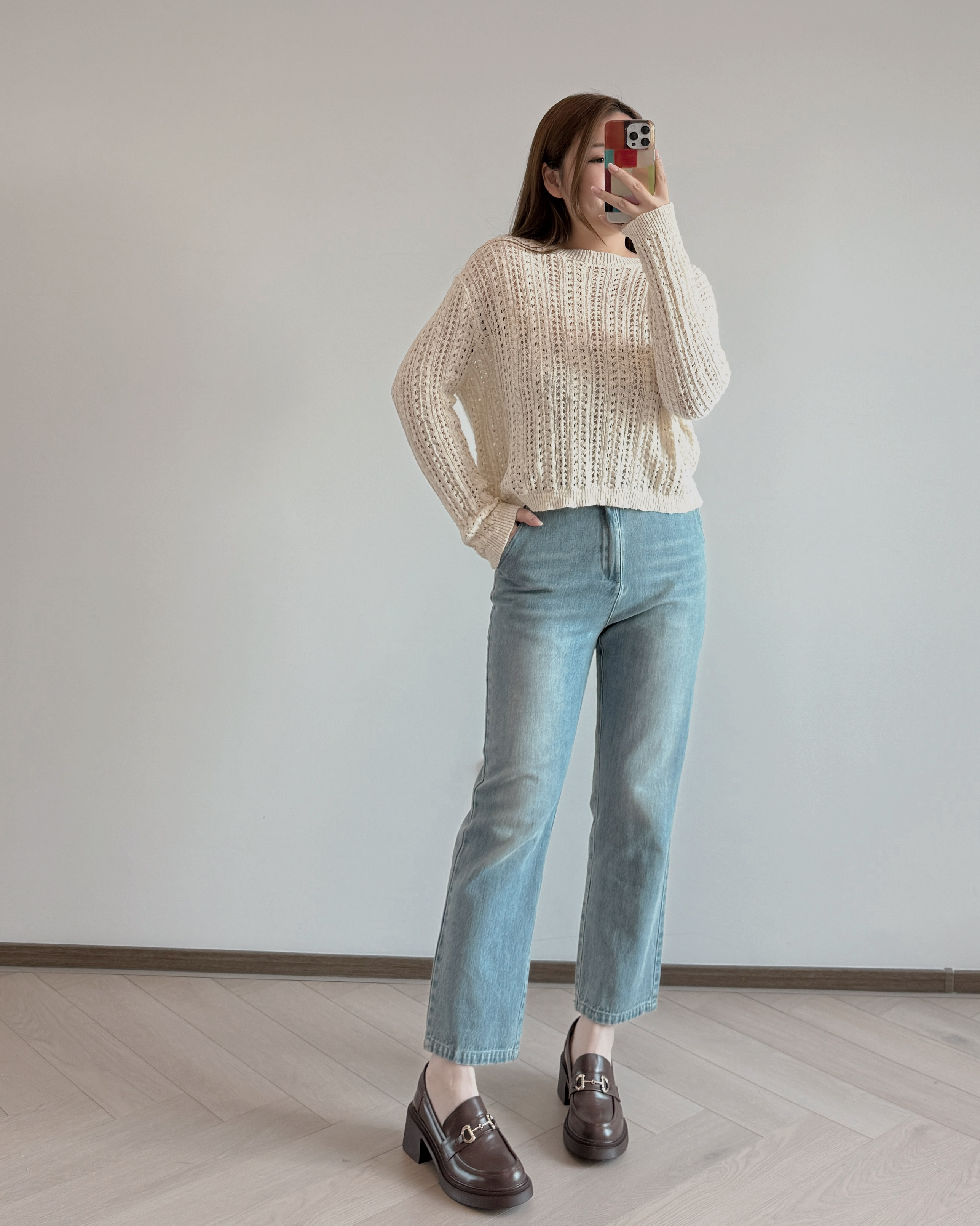 現貨 7294 通花長袖綫衫