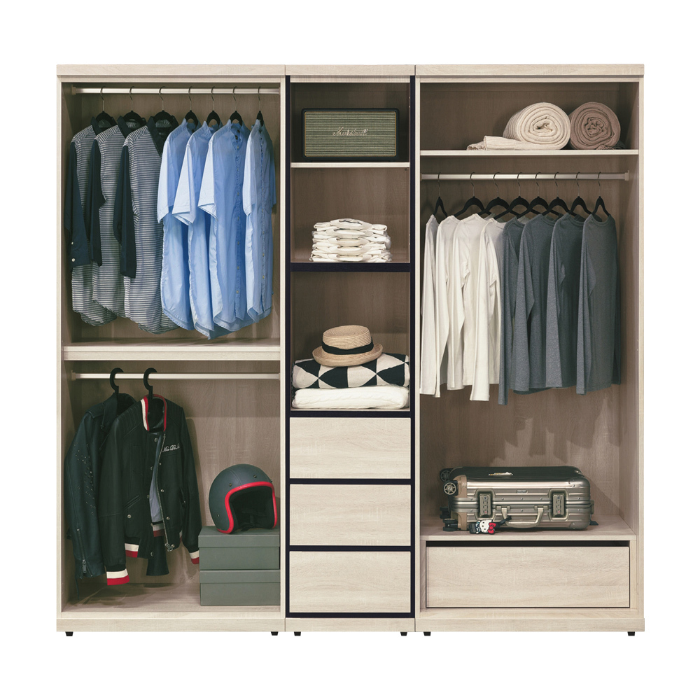 維森6.8尺五門三抽衣櫃組合