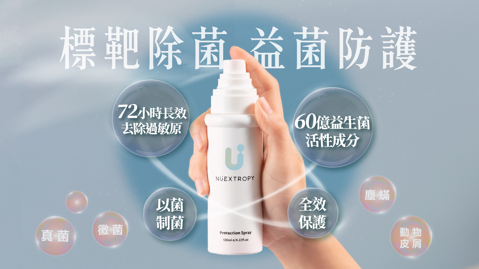【愛家超值組】Nuextropy 益菌舒敏全效保護噴霧 5入120ml（只要997.6元/瓶）