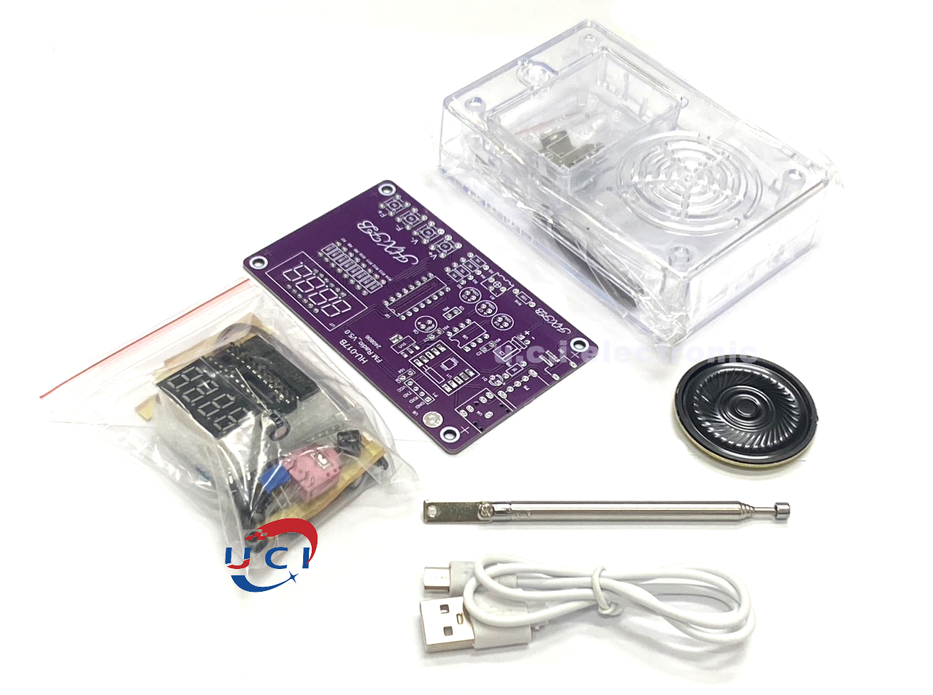 【UCI電子】(二G-2) DIY材料包 FM調頻收音機組裝套件diy焊接 收音機 散件出貨 科學實驗科技小製作