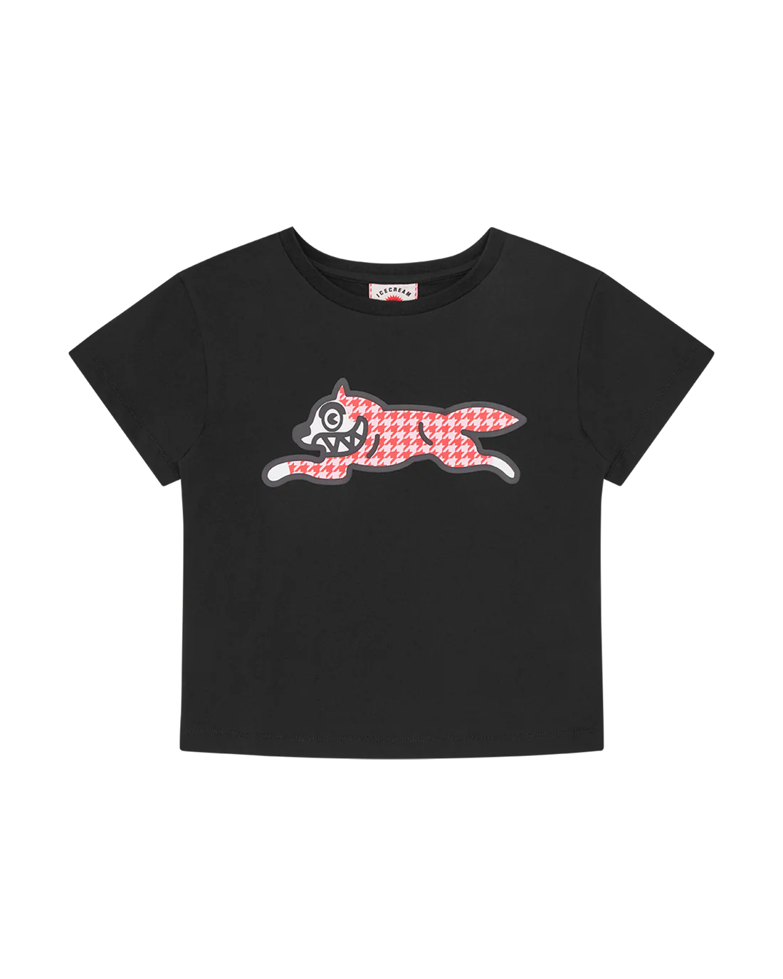 HOUNDSTOOTH RUNNING DOG BABY TEE (WOMENS)