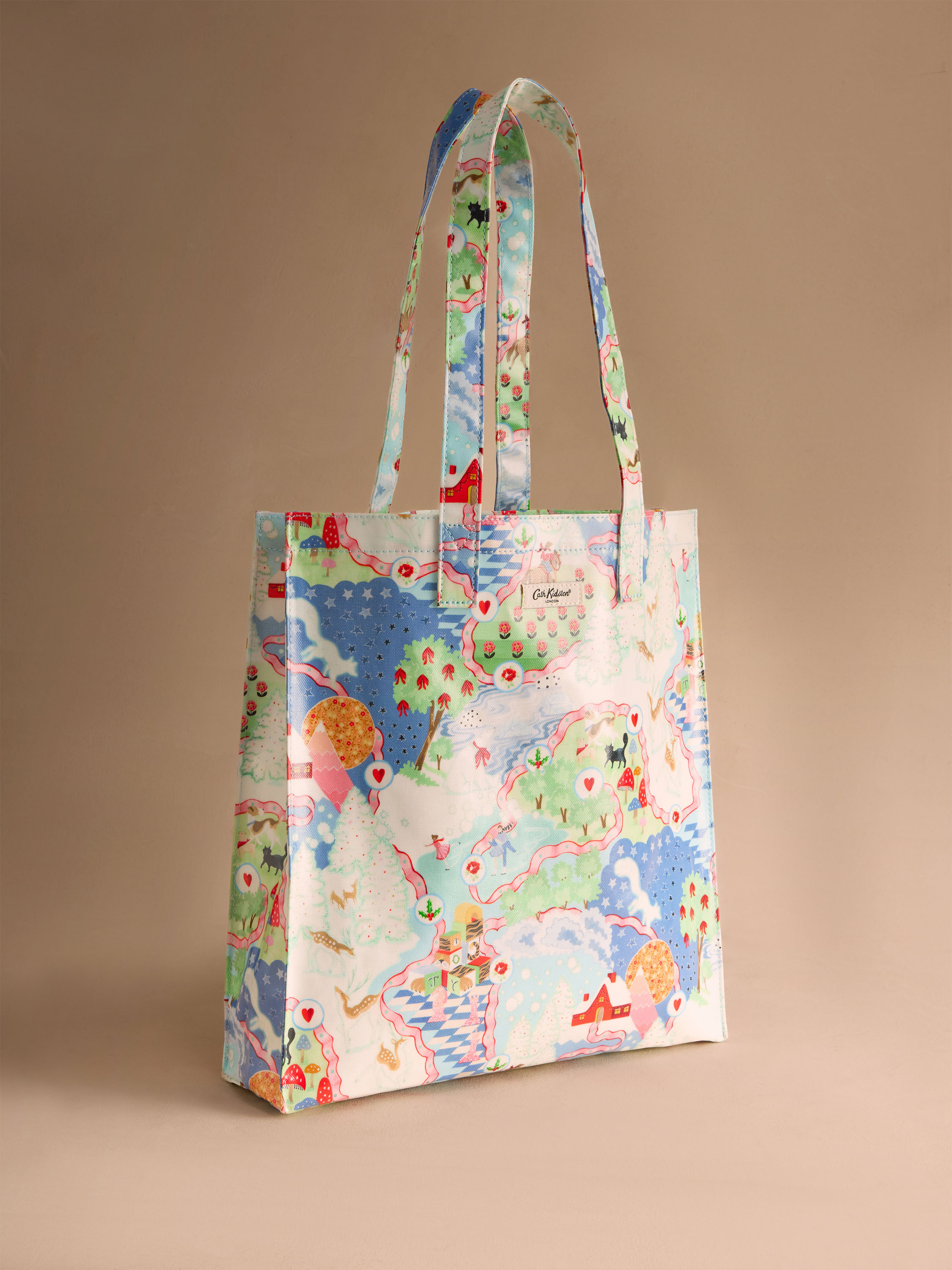 Christmas Journey 防潑水直式印花書袋