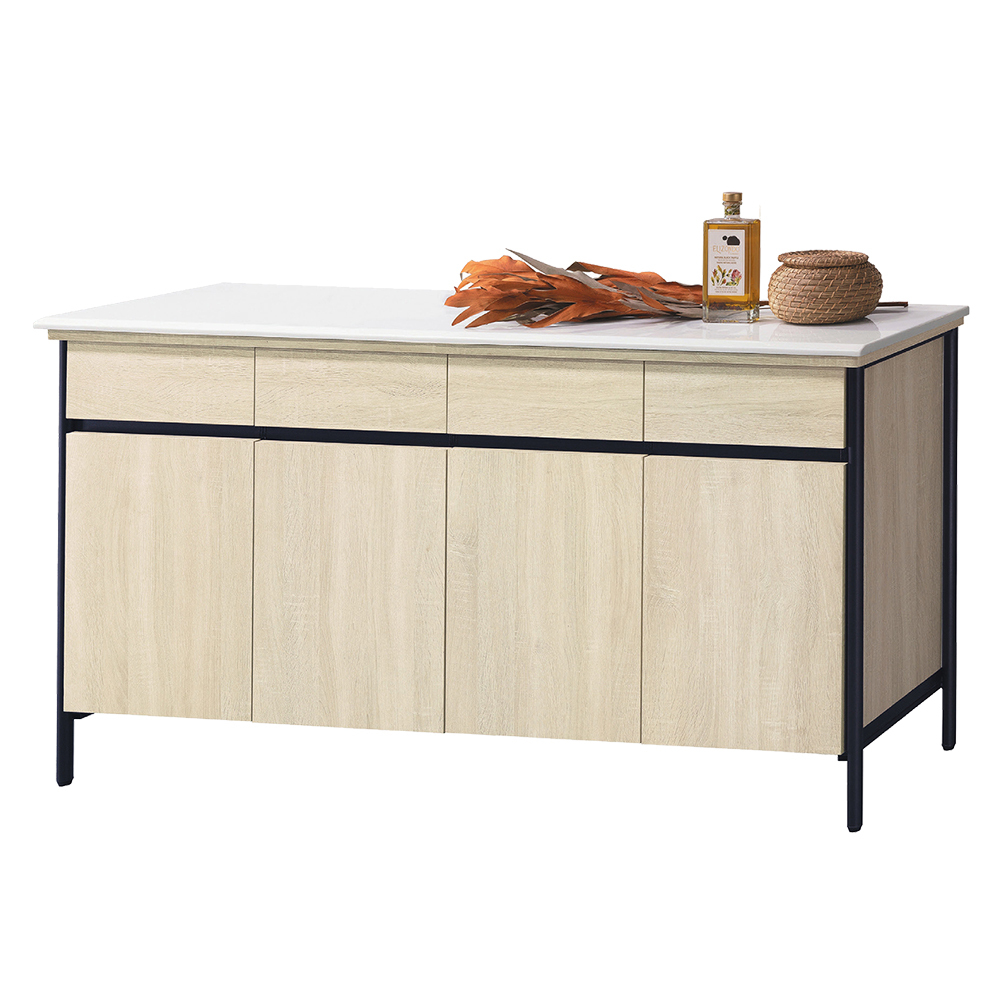 維森5.3尺石面收納餐櫃/碗盤置物櫃