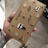 [S] KARL LAGERFELD VICUNA L5GQO8EI-VIC LARGE ZIP WALLET WITH PINS, 198913917109 (SKL1394)