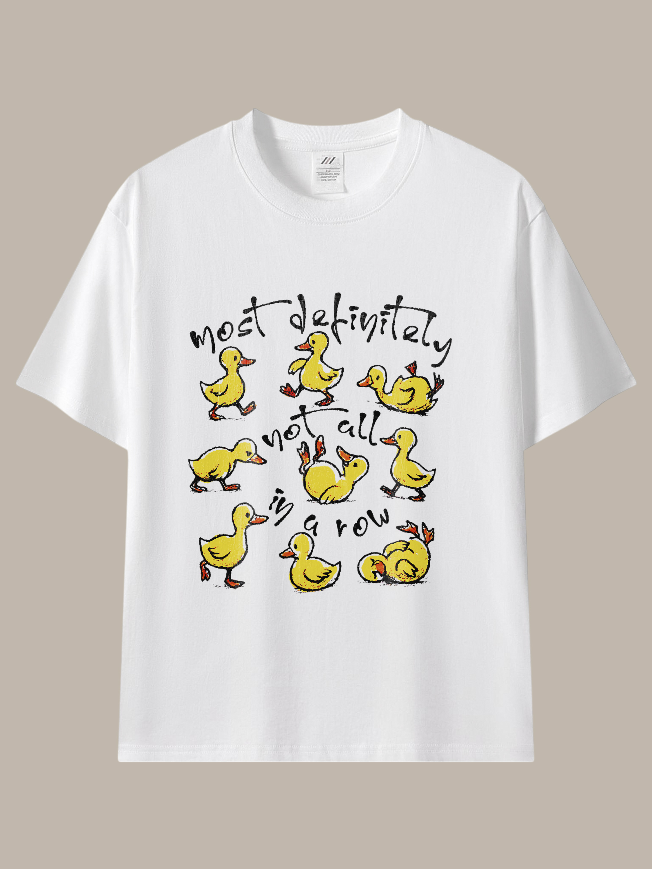 可愛就好，何必一致★不按牌理走的小鴨插畫棉T