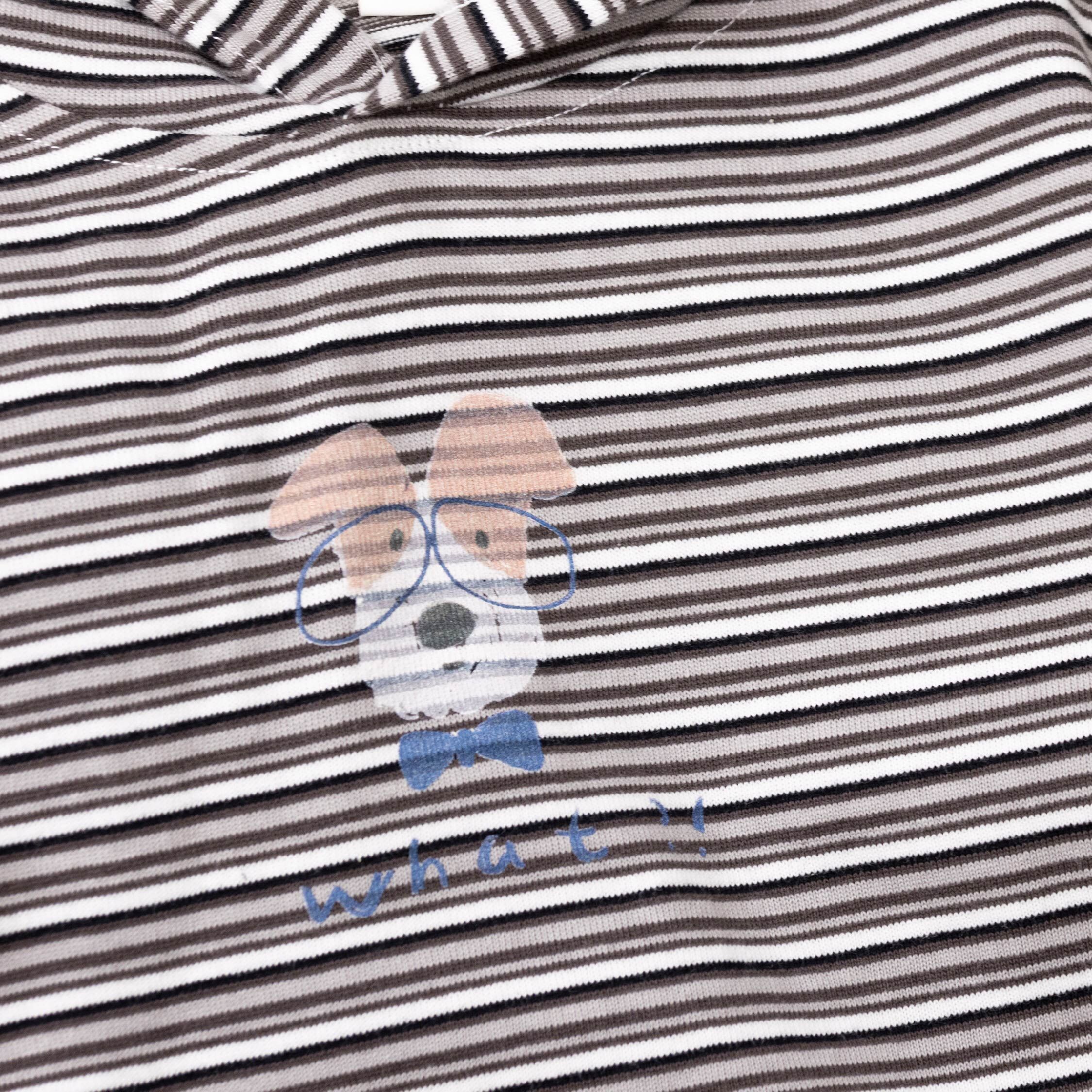 【H55656】帥氣眼鏡狗狗假兩件上衣/帽T