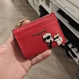 [S] KARL LAGERFELD ADMIRAL RED LH5ZO8DE-ADJ CARD CASE DUO EURO PIN, 198913917284 (SKL1397)