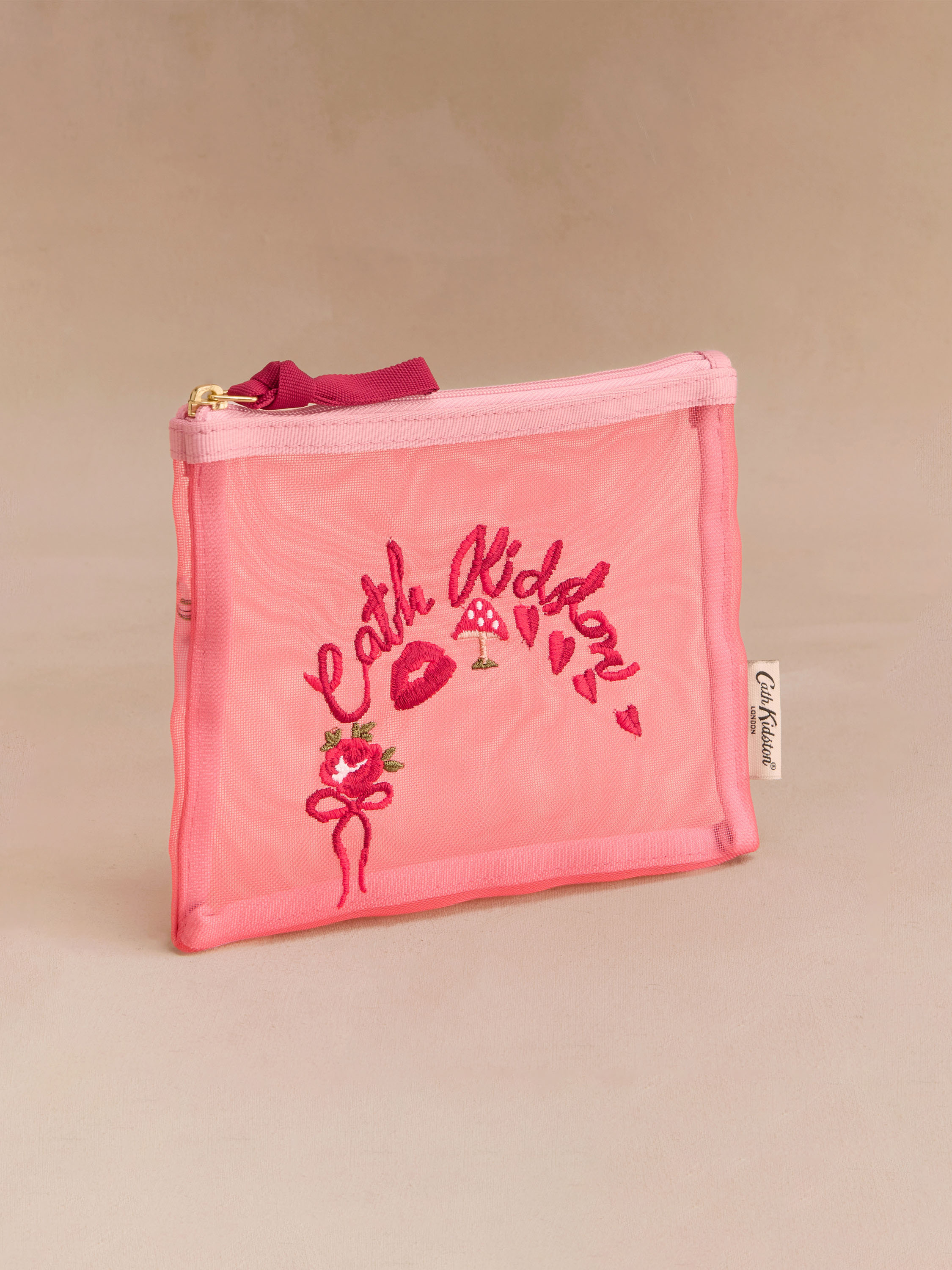 Plain 刺繡網狀收納袋