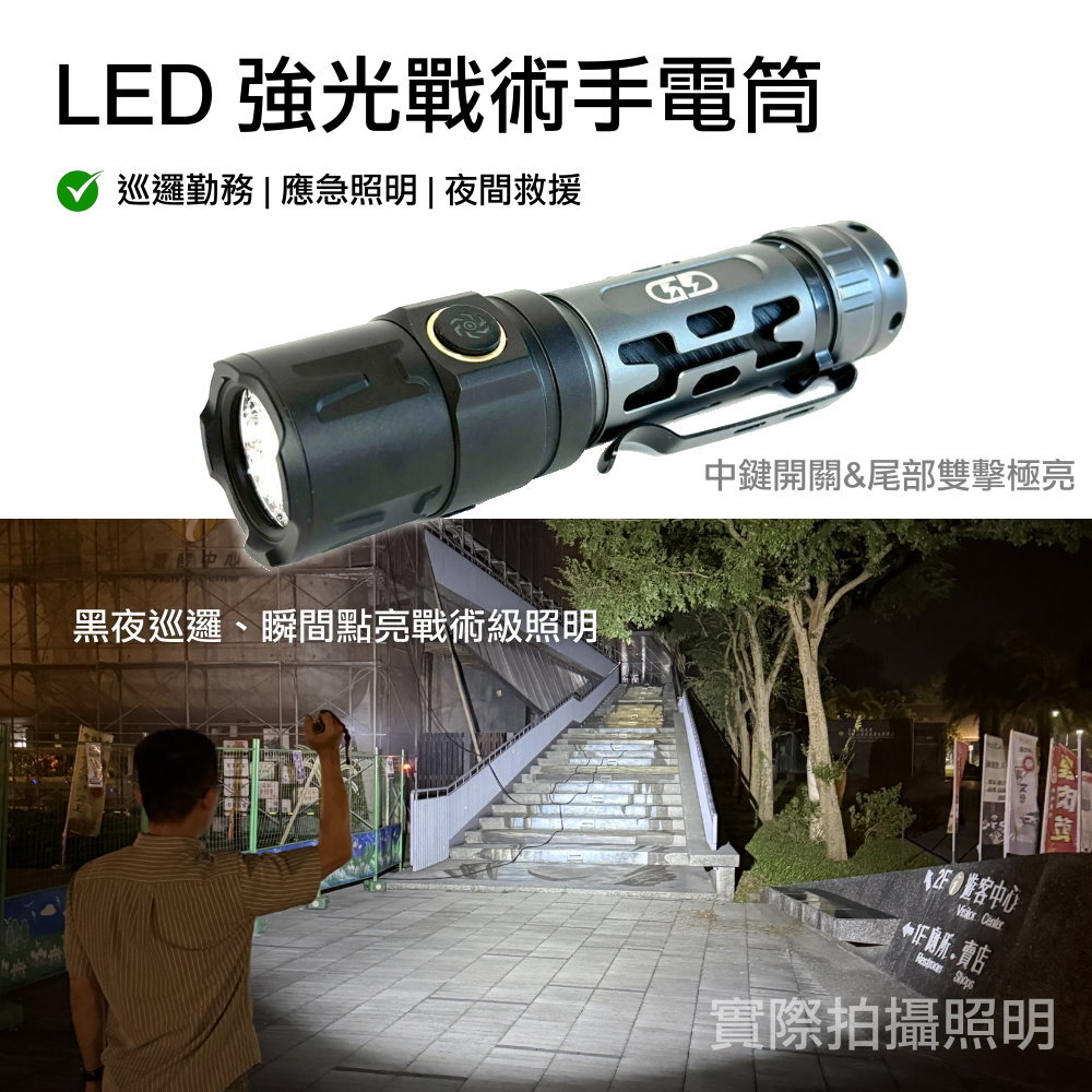 LED 強光戰術手電筒  晶典光電