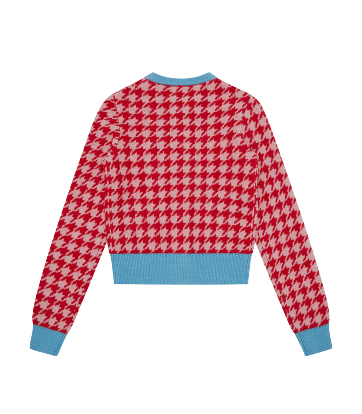 HOUNDSTOOTH KNIT CARDIGAN (WOMENS)