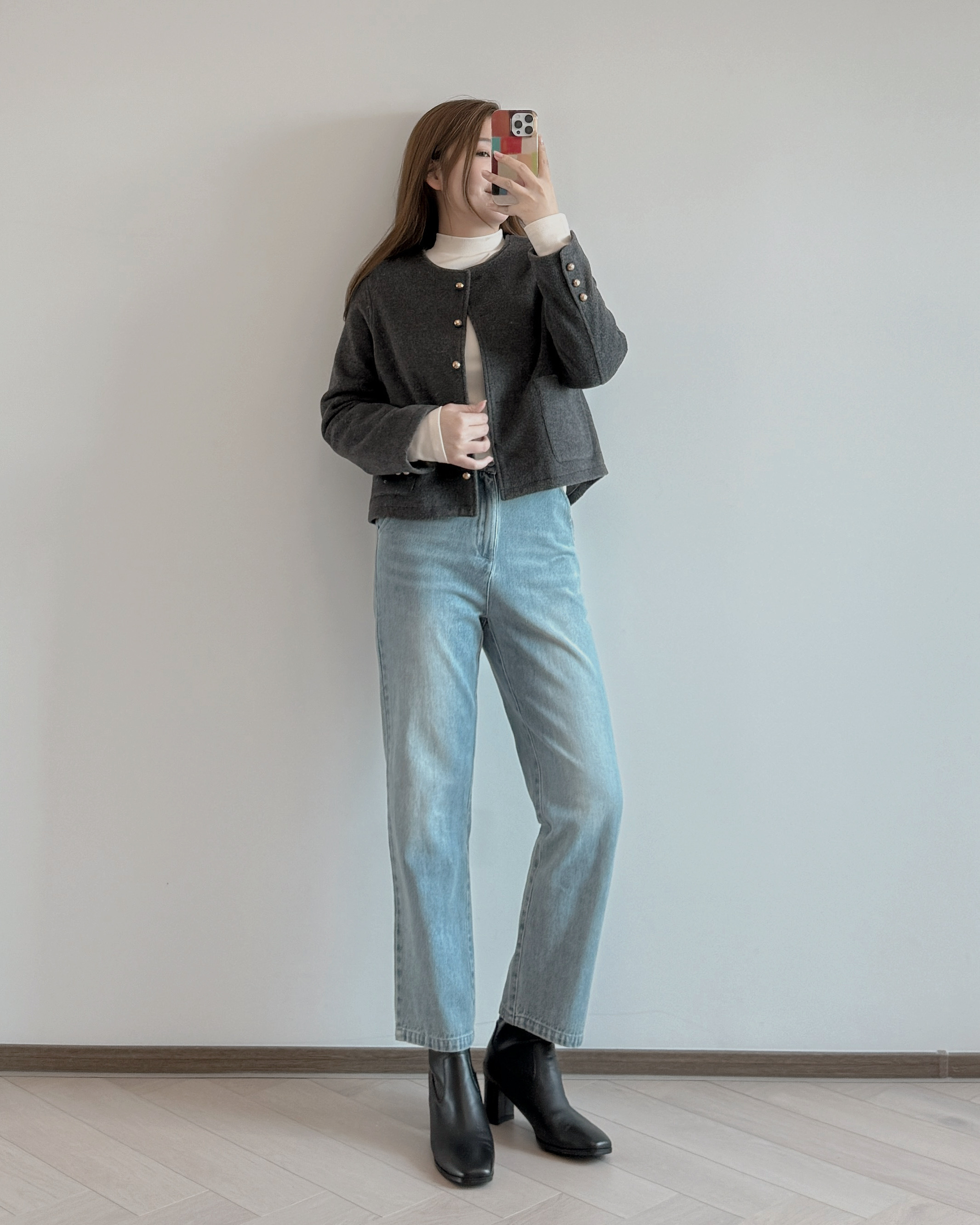 現貨 7274 重磅升級回歸! 簡約風圓領羊毛外套