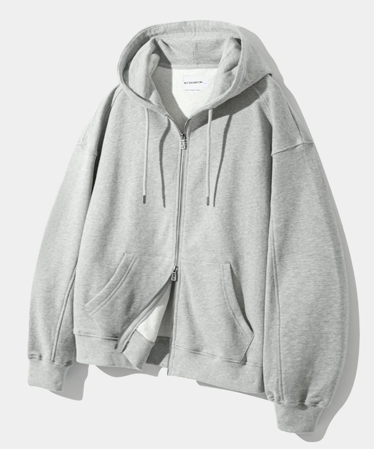 DIMITRI BLACK Four-Season Essential Sweat Hooded Zip-Up