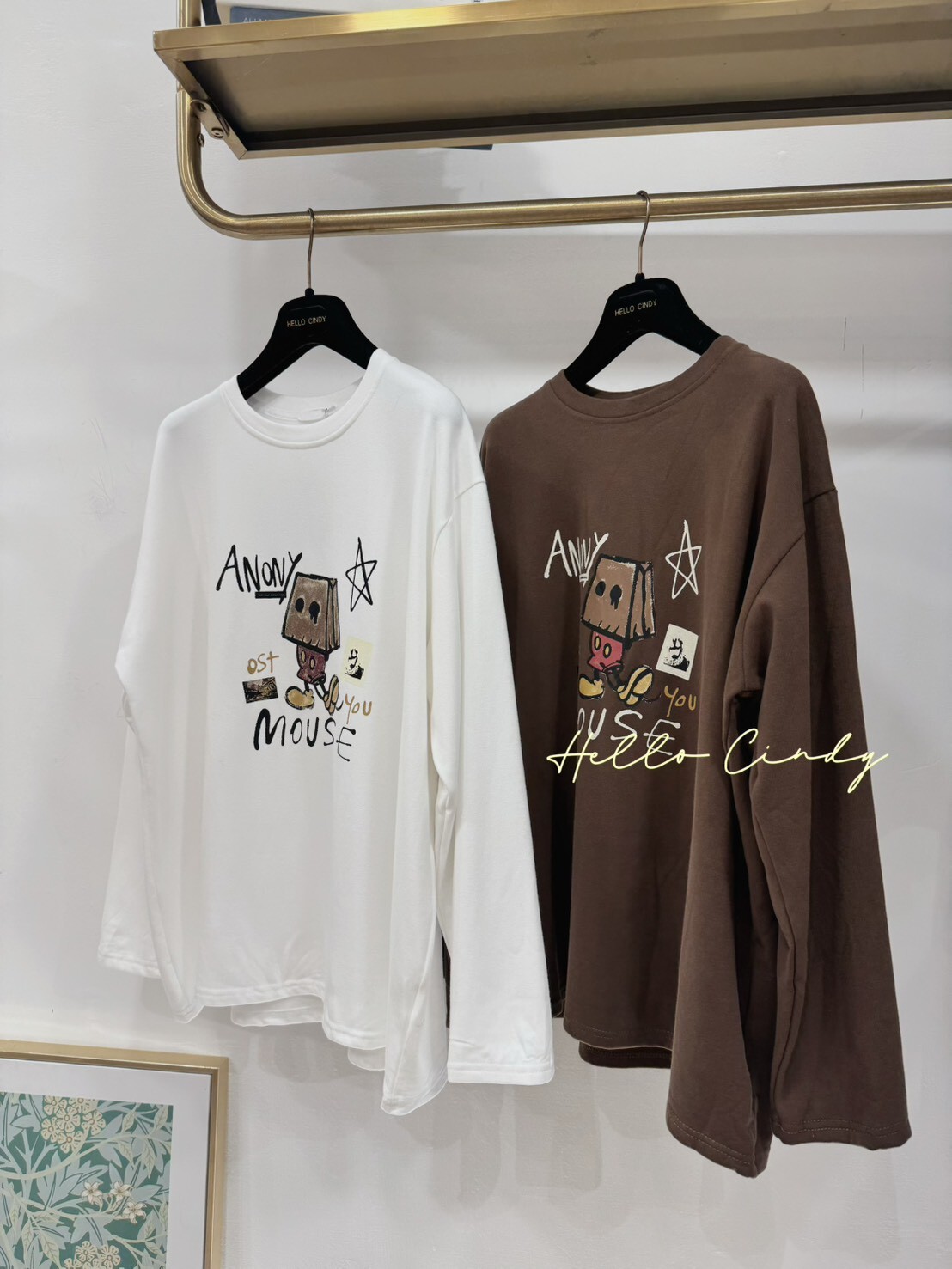 B10152 米奇變裝紙袋頭柔軟厚棉上衣