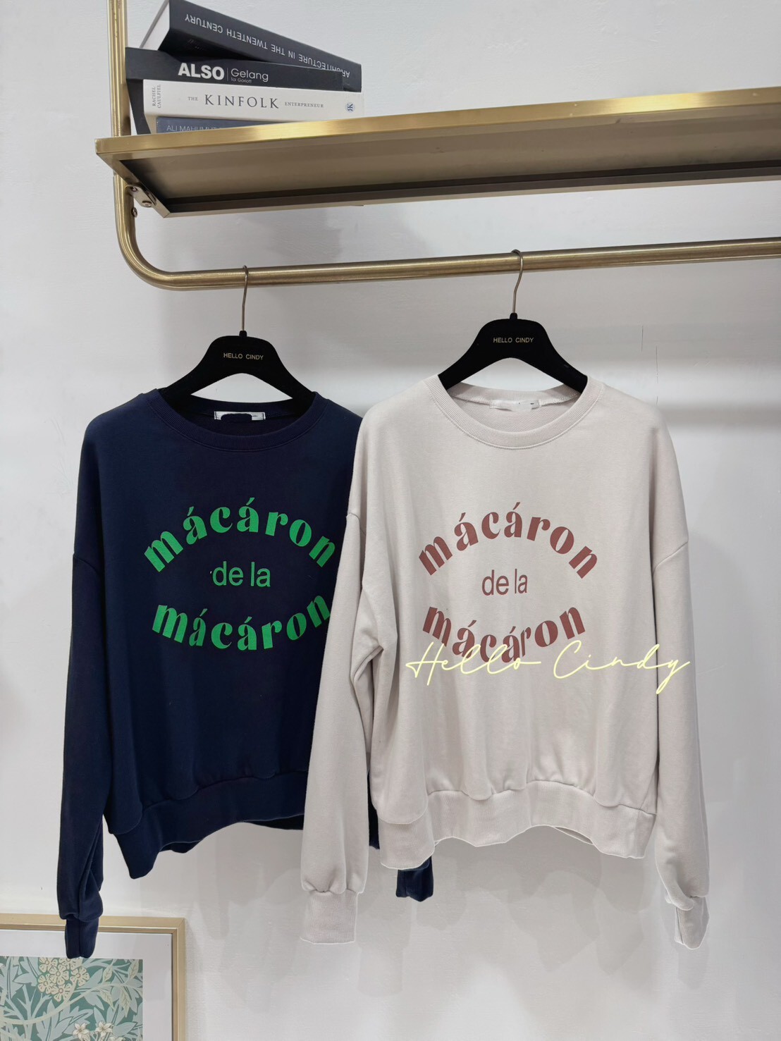 B10169韓國袖條紋補丁質感大學T