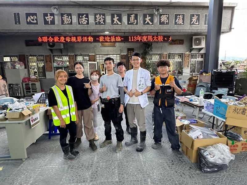 中醫陳醫師前往花蓮光復臨時醫護站擔任志工