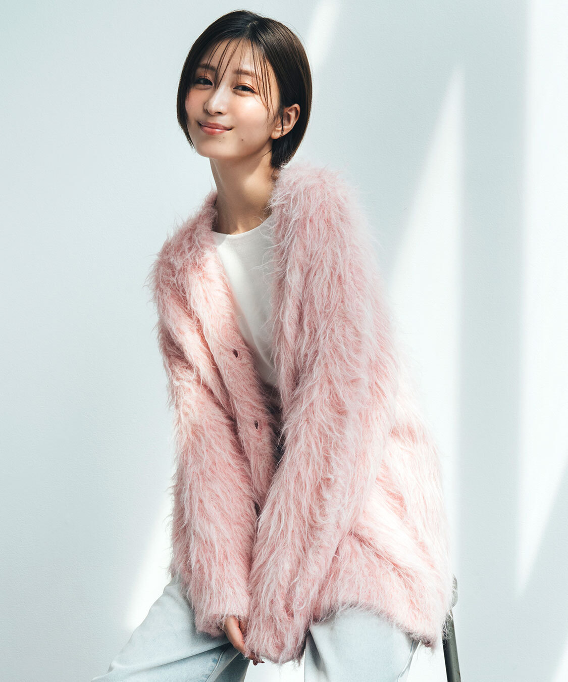 [預購] 折扣COCO DEAL × 岡崎紗絵 聯名款長版毛絨開襟外套