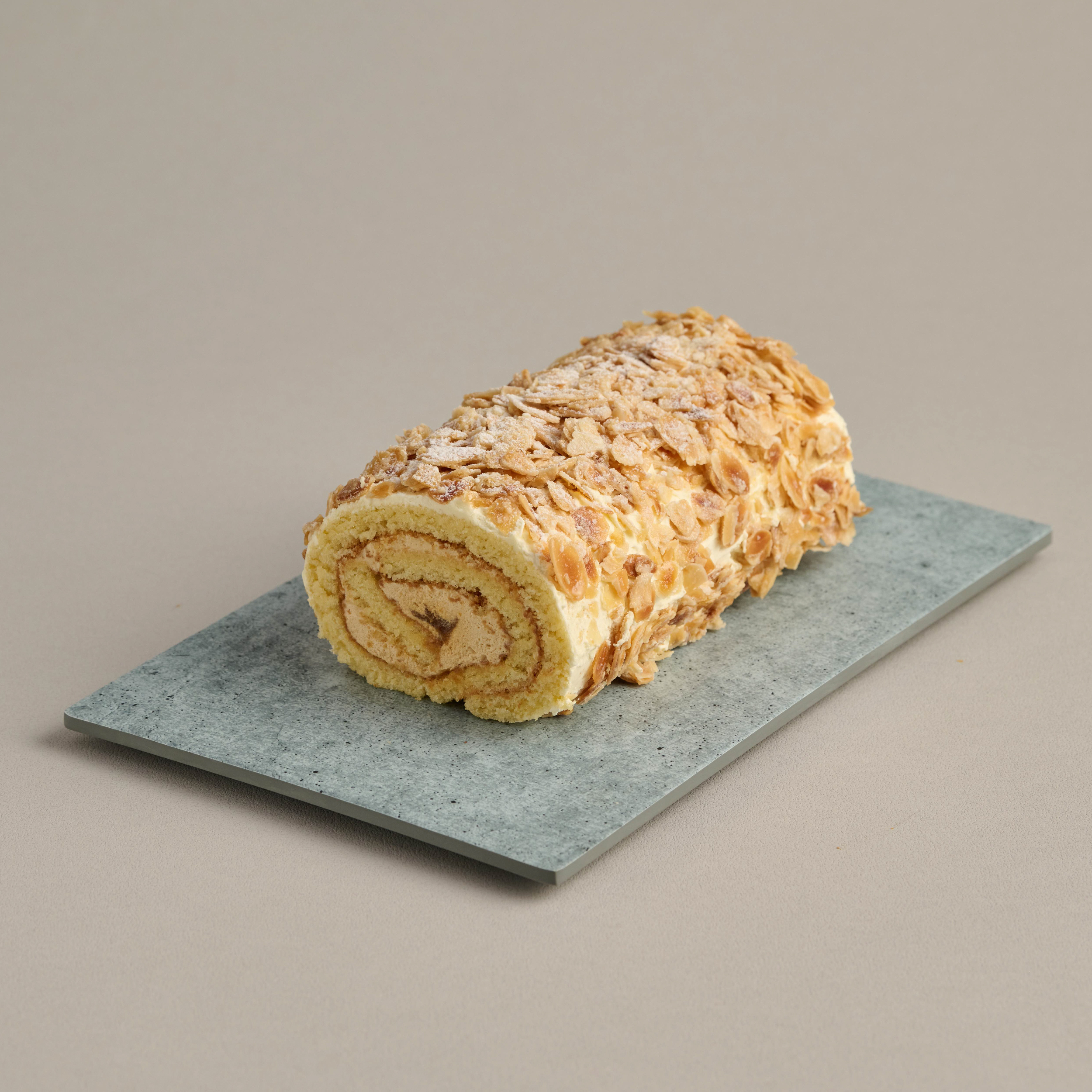 Caramelized Almond Roll Cake