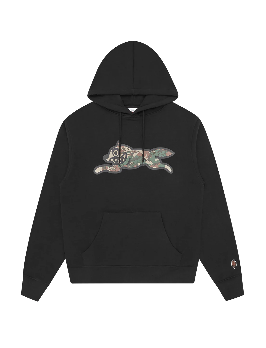 WOODLAND CAMO RUNNING DOG POPOVER HOOD