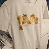 [S] KARL LAGERFELD WHITE KARL ROSE LOGO TEE, L5WHCA57-WHT (SKL1410)