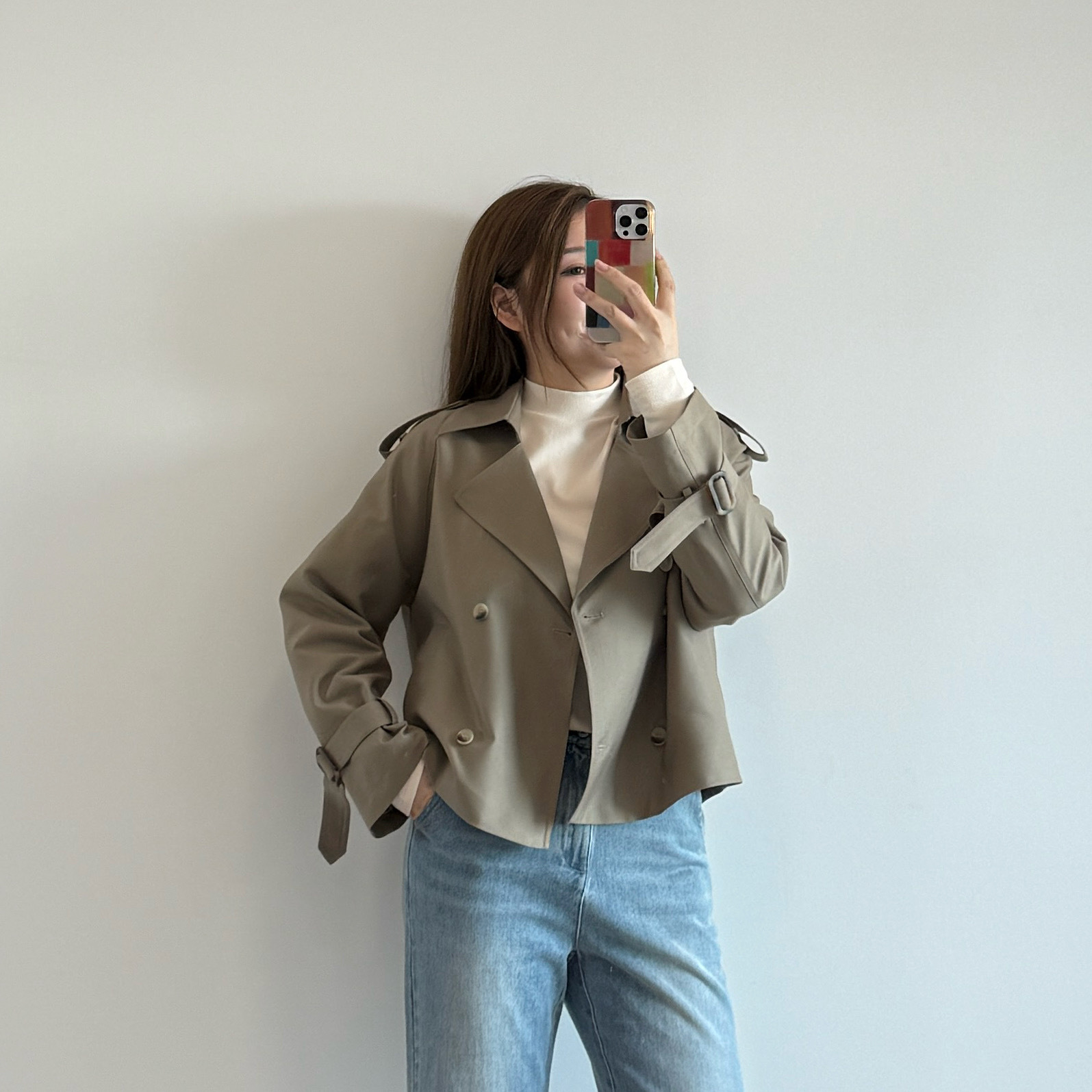 現貨 7284 短版Trench Coat 新色