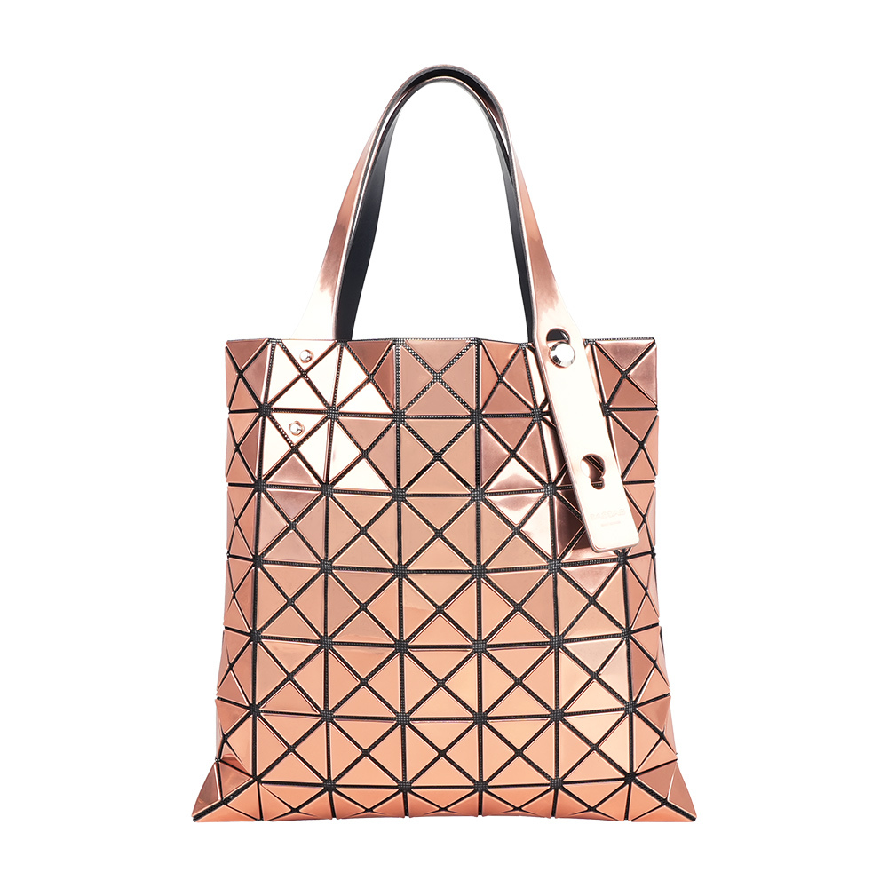 【ISSEY MIYAKE三宅一生】Bao Bao 7X7 亮面金屬色手提包(古銅橘)