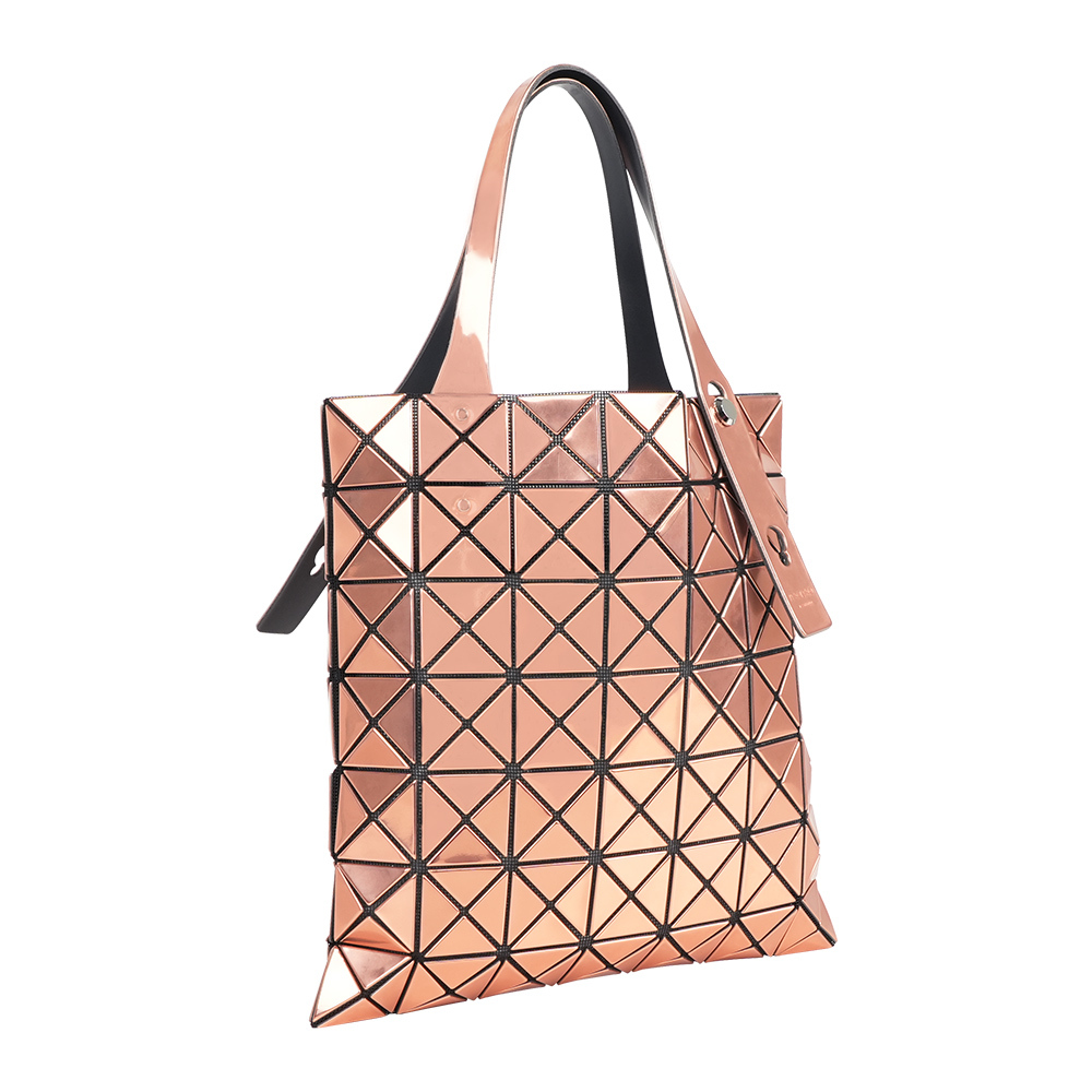 【ISSEY MIYAKE三宅一生】Bao Bao 7X7 亮面金屬色手提包(古銅橘)