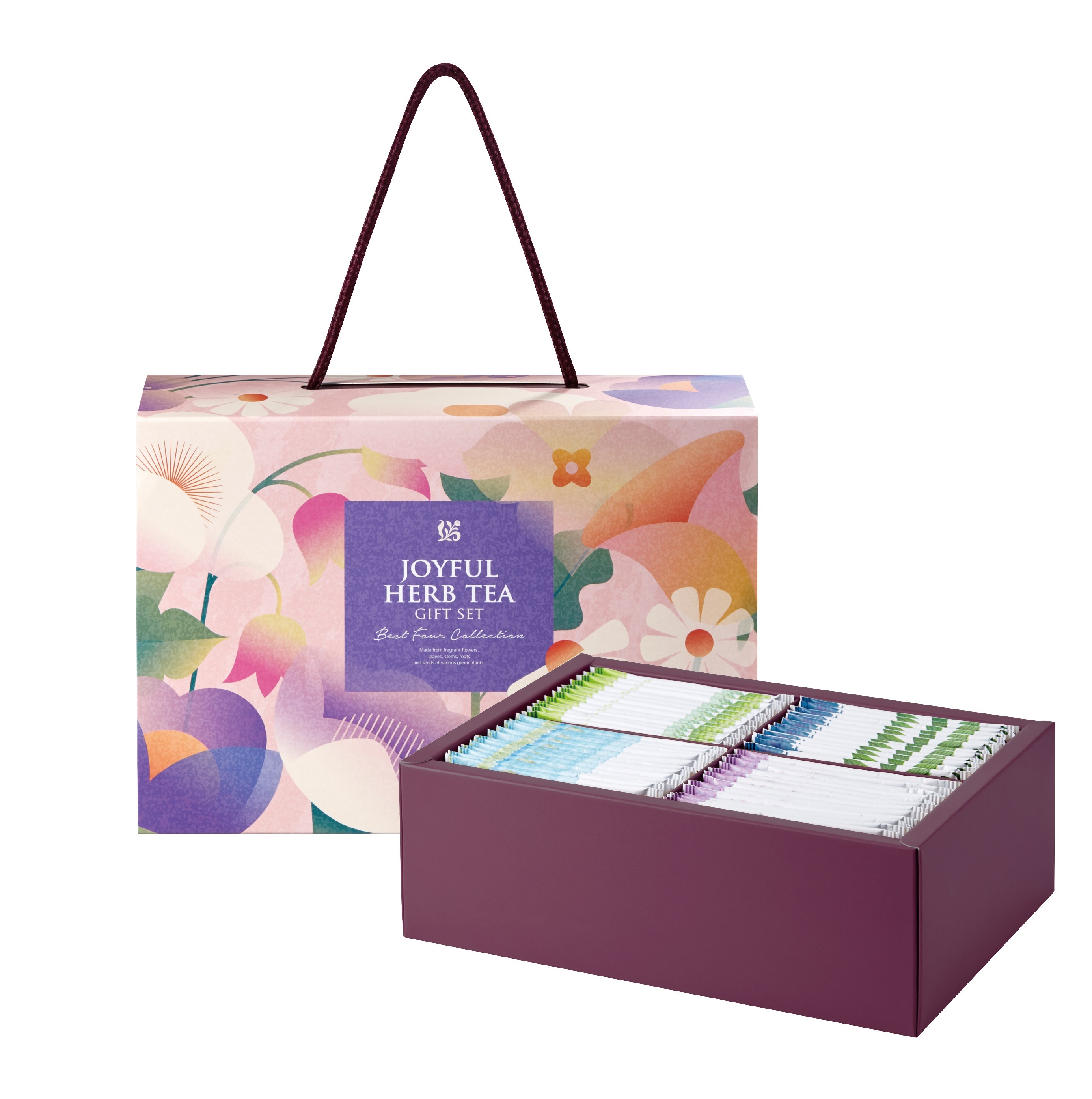 四喜滿福花草茶禮 (日安舒壓/晚安休憩/康福茶/朝鮮薊淨化各12入)