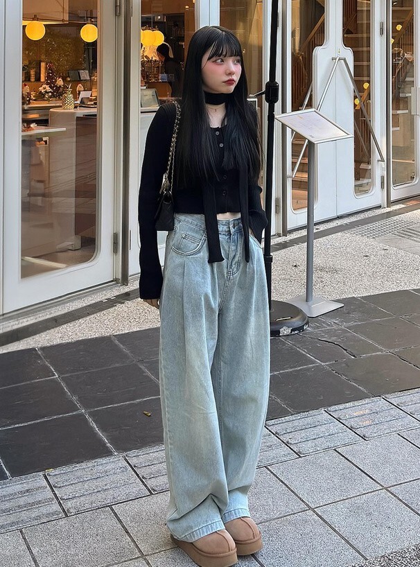 GRL 方領螺紋針織(附圍脖) 四色