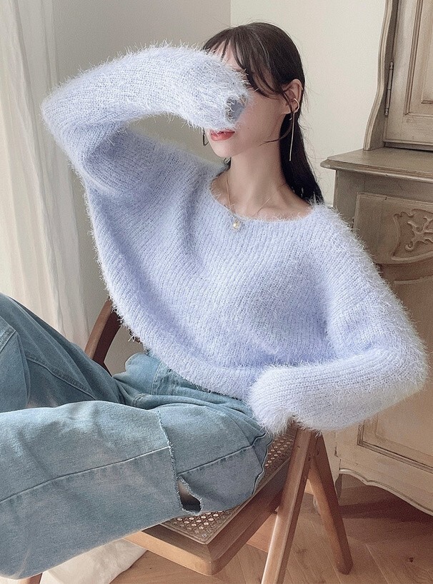 GRL 短版毛絨感毛衣 五色