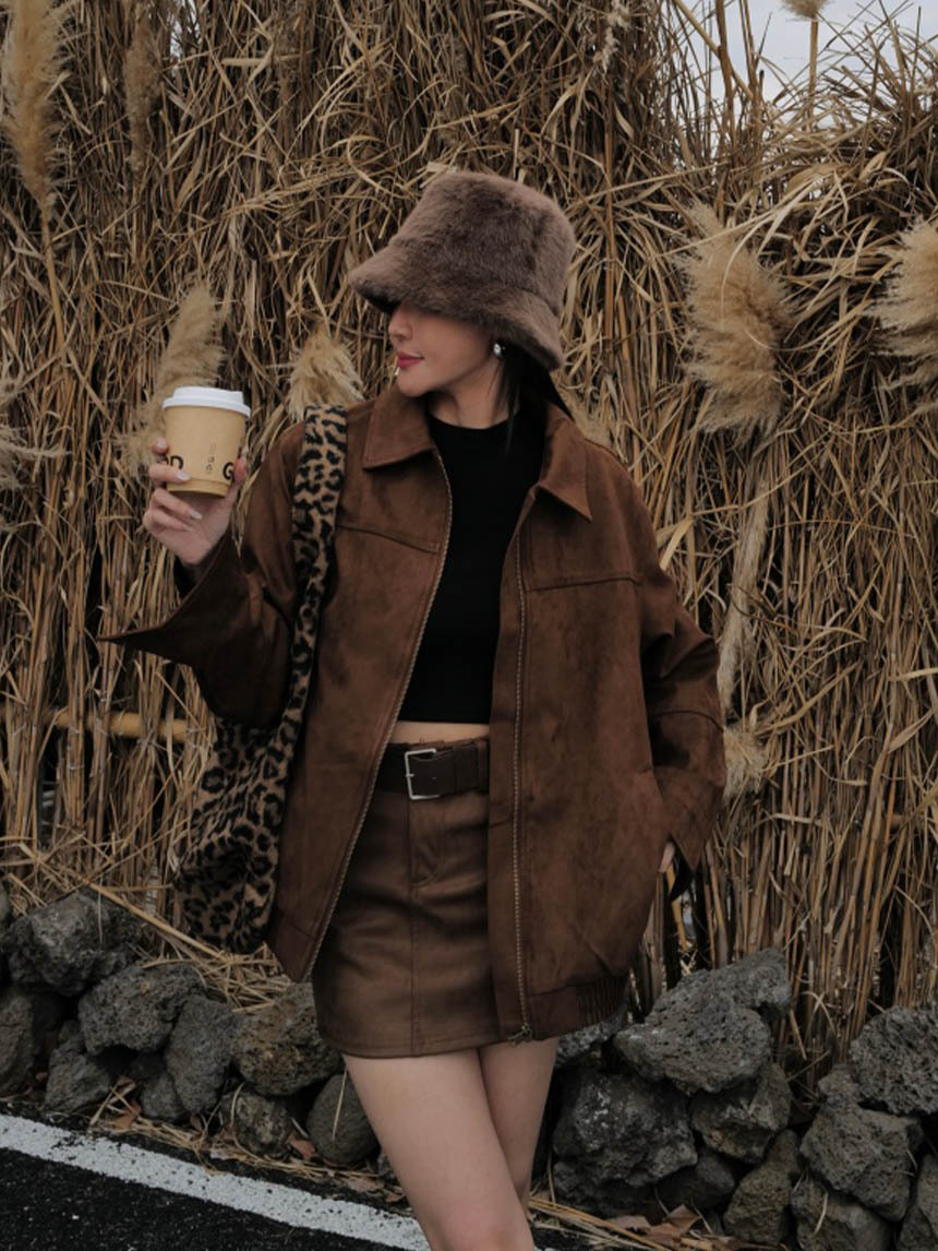 麂皮中性歐美夾克*3色