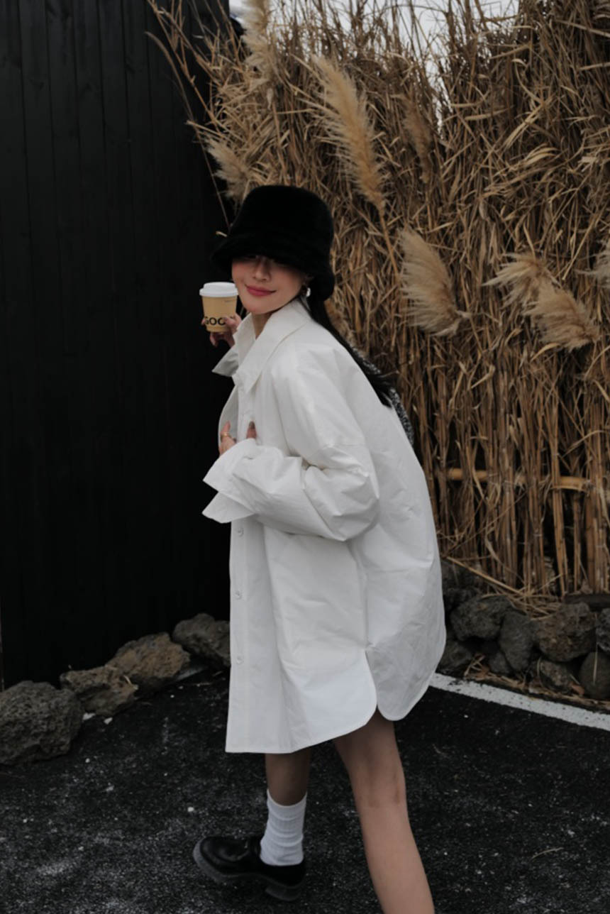 棉襖素面襯衫*3色