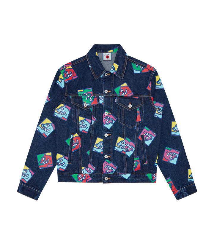 RUNNING DOG TILE DENIM TRUCKER JACKET