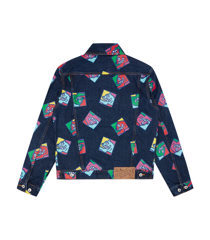 RUNNING DOG TILE DENIM TRUCKER JACKET