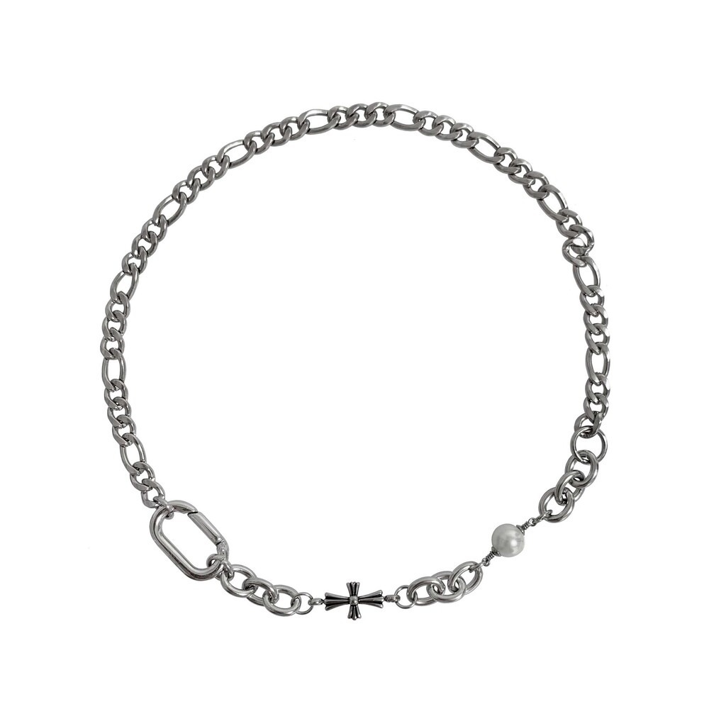 OFUSE CROSS PEARL CHOKER