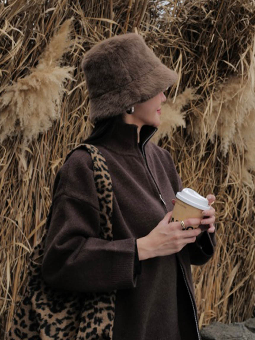 貂毛顯小臉漁夫帽*4色