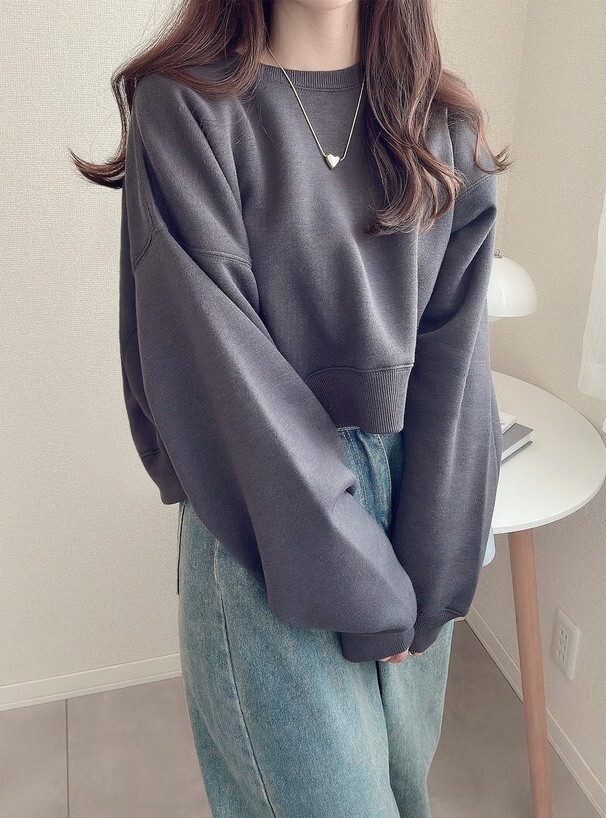 <衣櫃要換季嚕!>GRL 短版刷毛大學T 多色