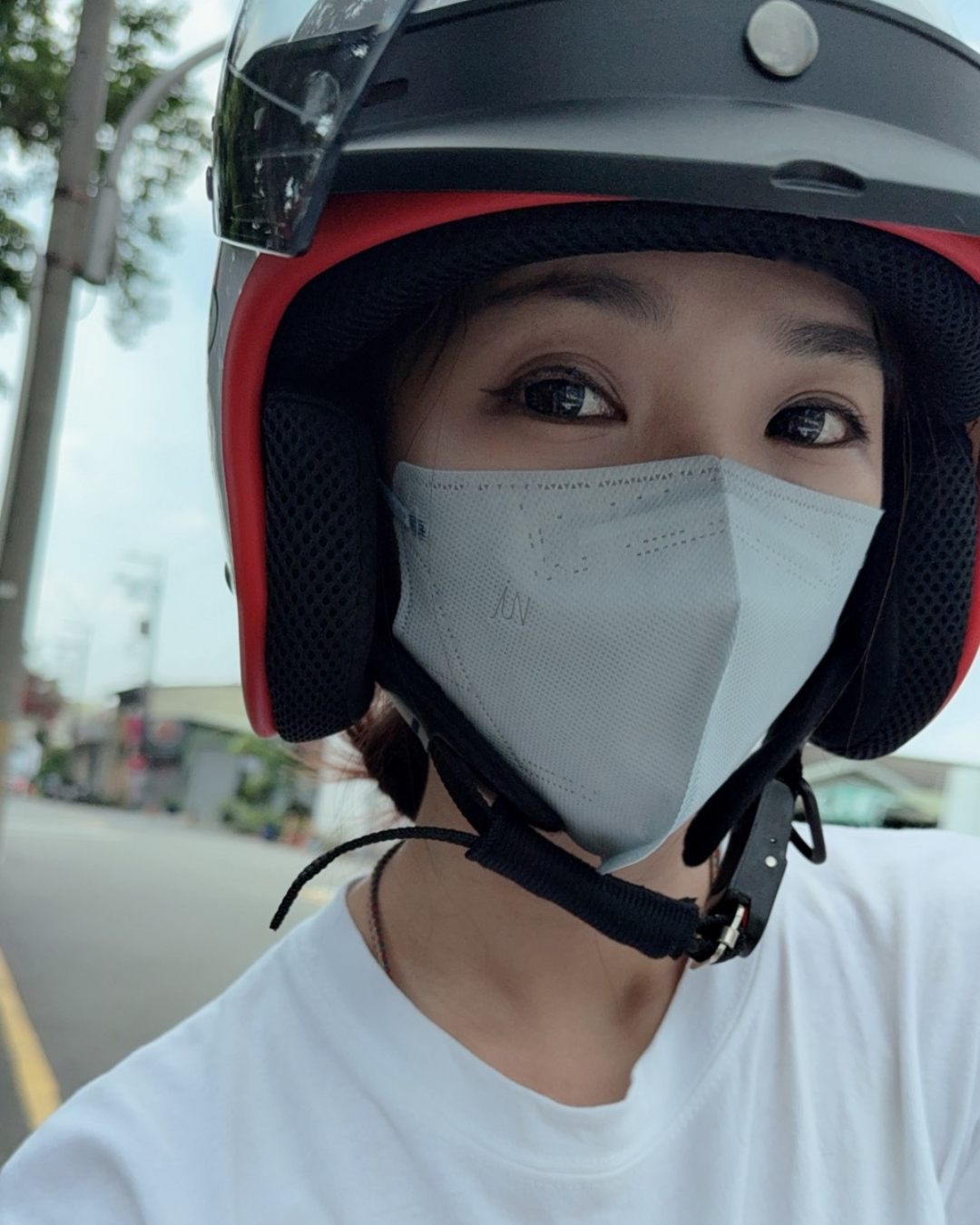 檸檬涼感口罩實戴照