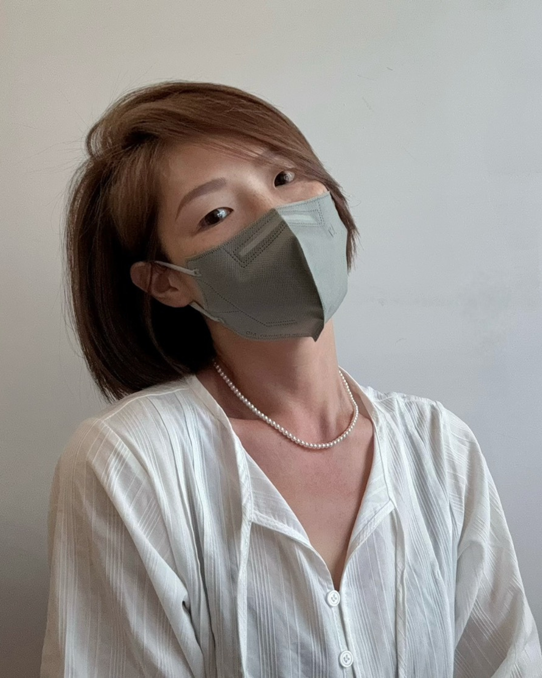 檸檬涼感口罩實戴照