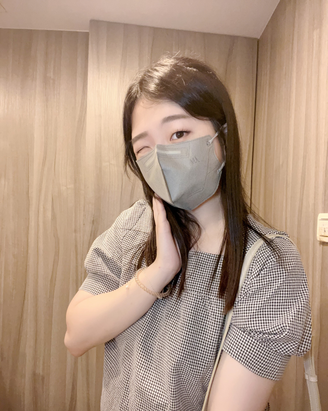 檸檬涼感口罩實戴照